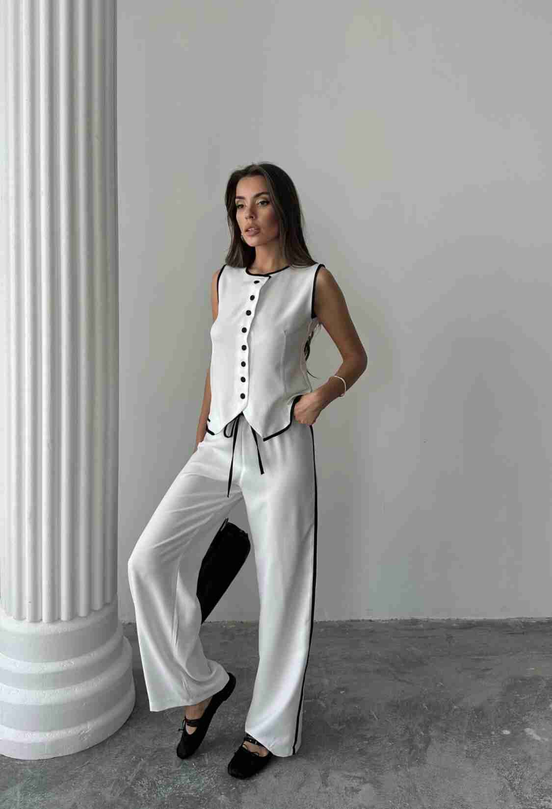 Linen Edge Connected Vest - Trousers Suit - Brand: Ello - Women & Kids, Baby Clothes Wholesale - TheBS Women