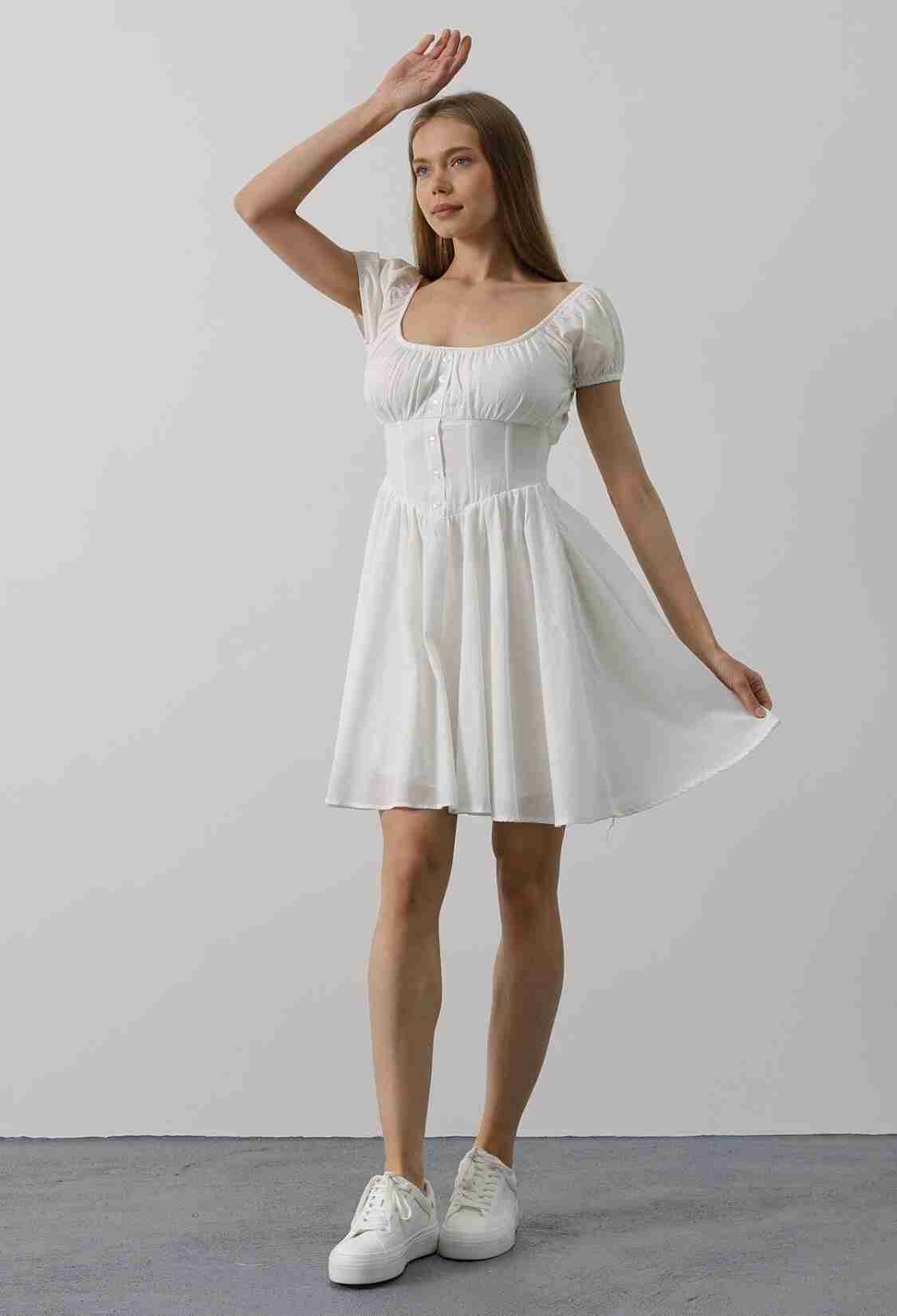 Mini Dress With Waist Corset - Brand: Reyon - Women & Kids, Baby Clothes Wholesale - TheBS Women