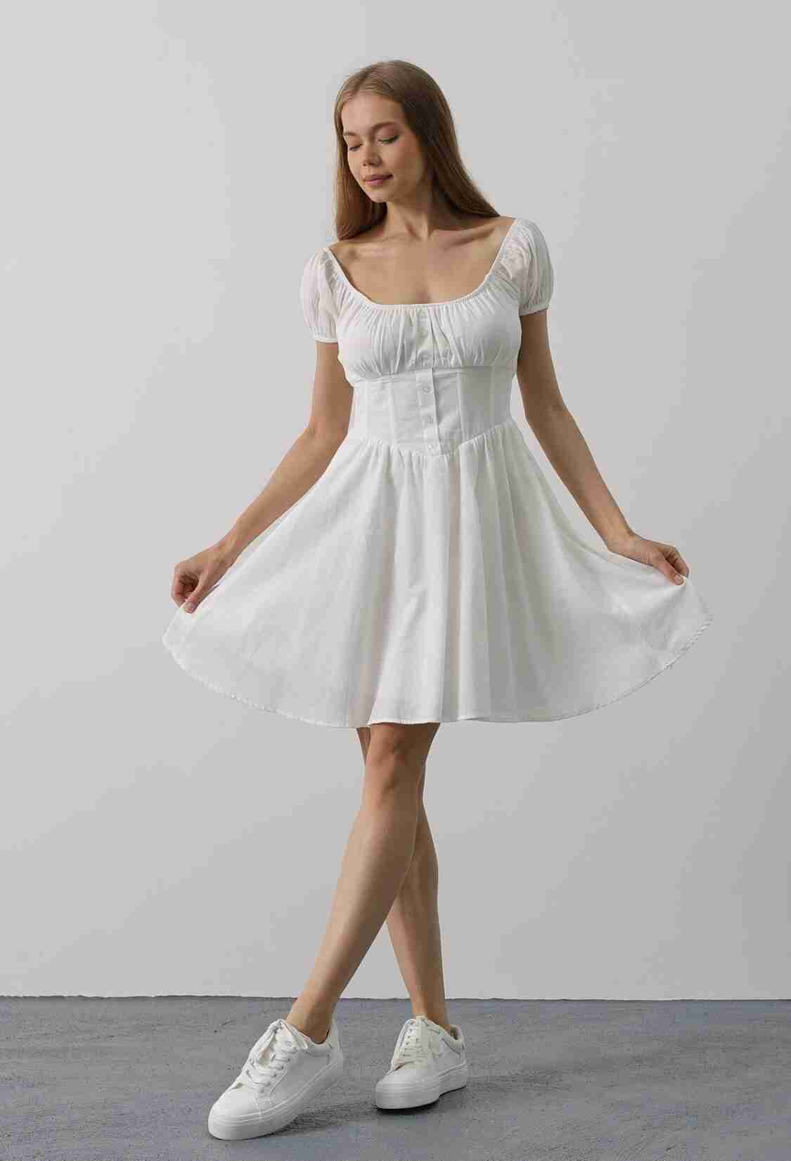 Mini Dress With Waist Corset - Brand: Reyon - Women & Kids, Baby Clothes Wholesale - TheBS Women