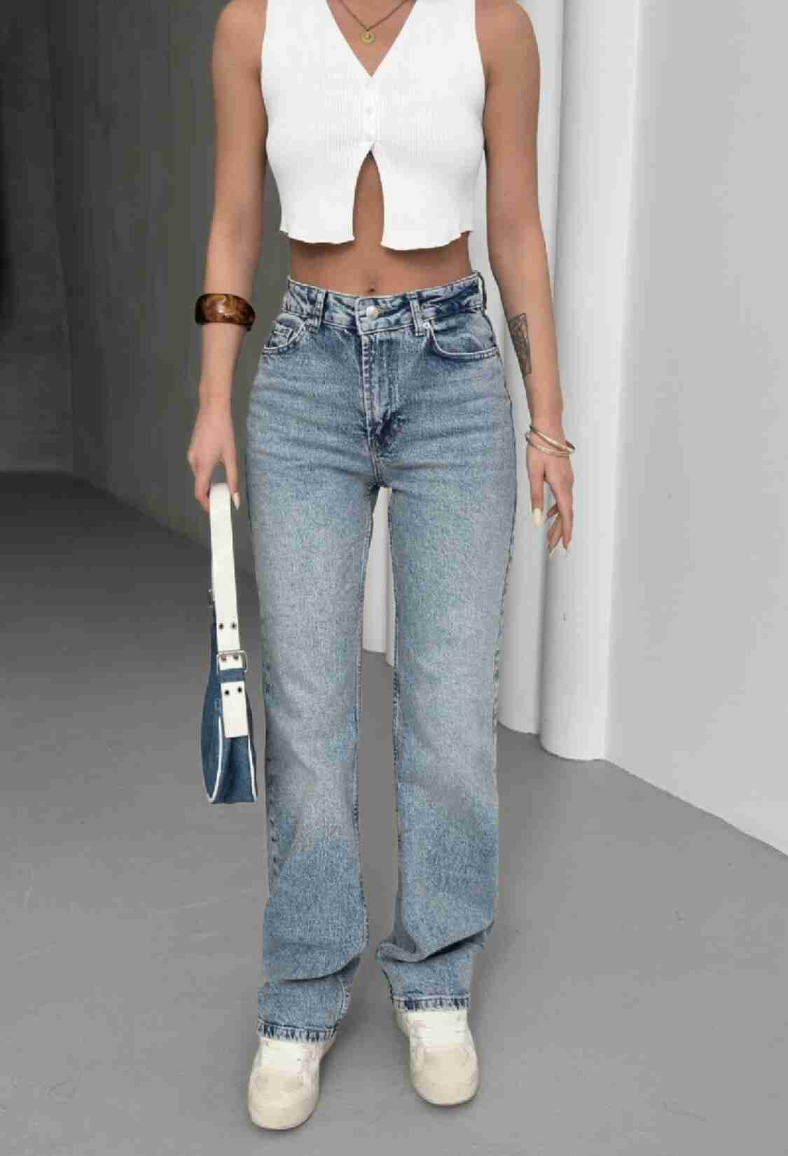 High Waist Straight Jeans - Brand: XLove - Women & Kids, Baby Clothes Wholesale - TheBS Women