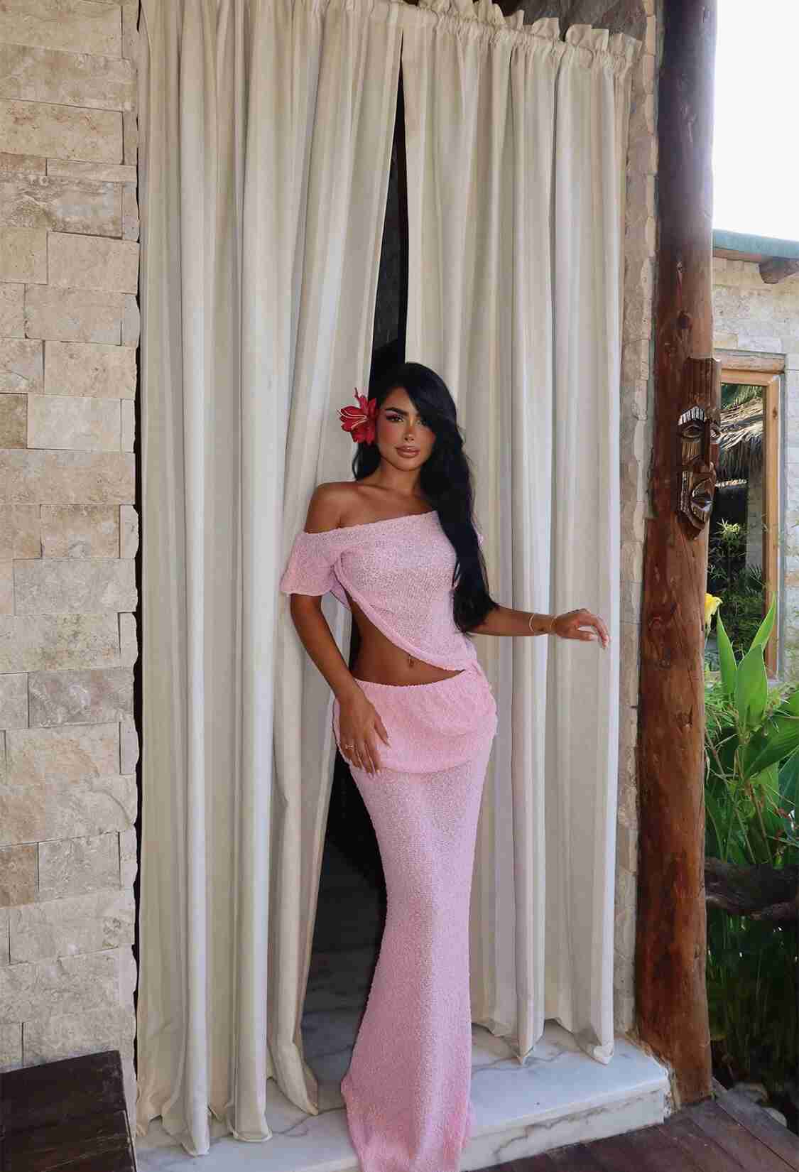 Elegant Slim Fit Mermaid Maxi Skirt Set - Brand: EYYO ATELIER - Women & Kids, Baby Clothes Wholesale - TheBS Women