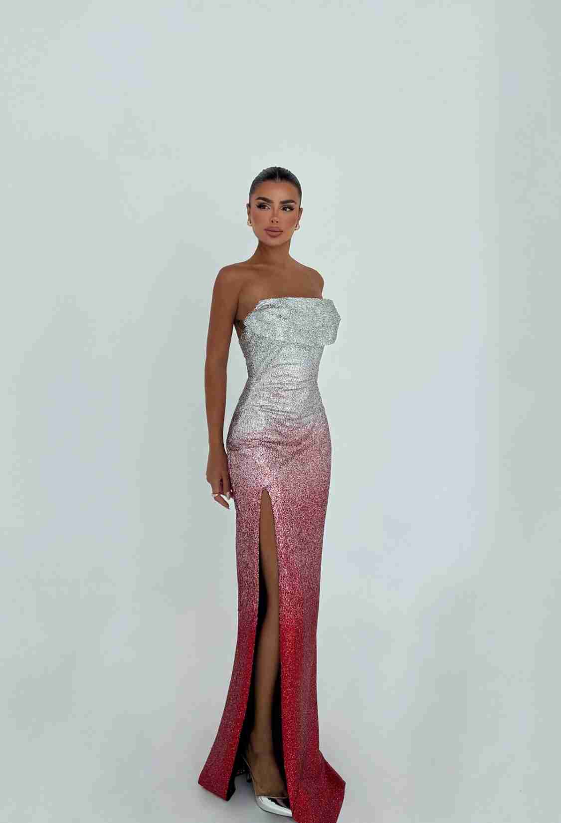 Silver Sexy Formal Elegant Glam Dress - Brand: EYYO ATELIER - Women & Kids, Baby Clothes Wholesale - TheBS Women