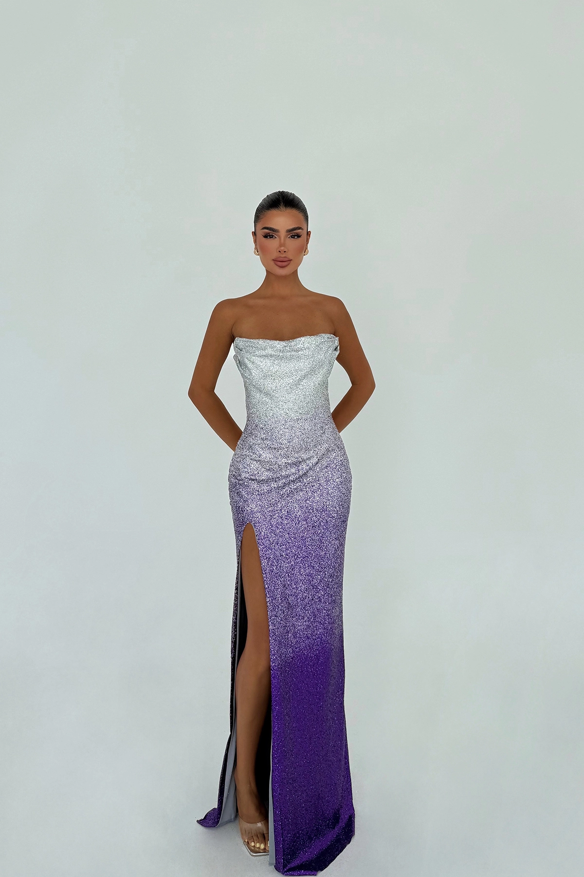 Silver Sexy Glam Formal Elegant Slip Dress - Brand: EYYO ATELIER - Women & Kids, Baby Clothes Wholesale - TheBS Women