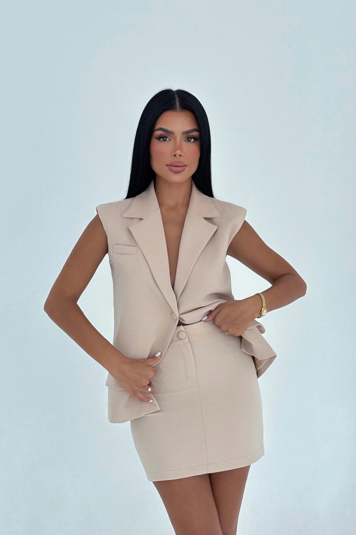 Elegant Slim Fit Sleeveless Suit - Brand: EYYO ATELIER - Women & Kids, Baby Clothes Wholesale - TheBS Women