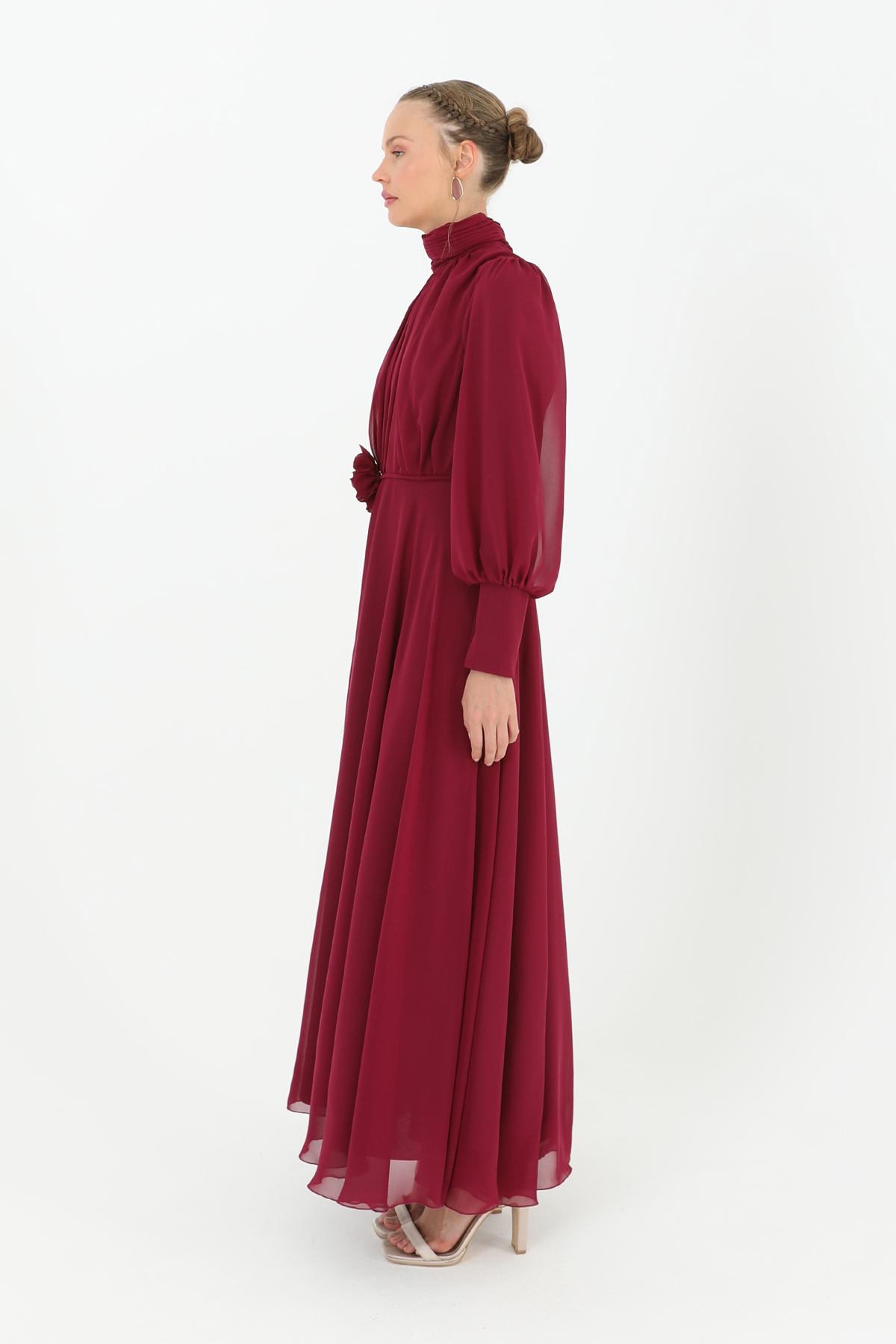 Claret Red Fit And Flare Dress – Brand: Puane – Women & Kids, Baby Clothes Wholesale – TheBS Women