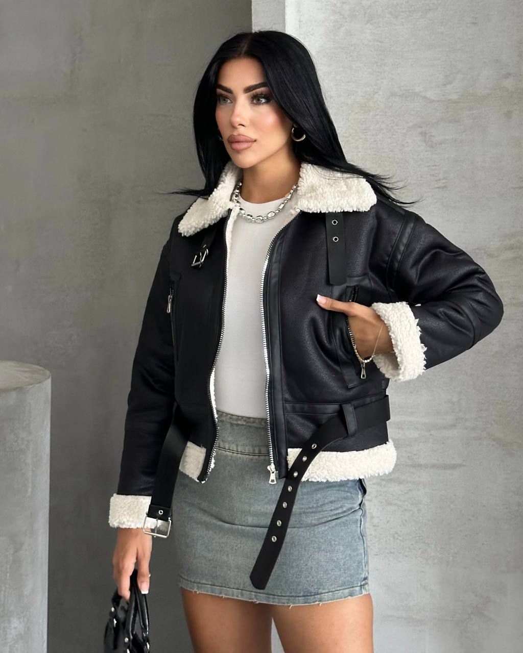 Biker Jacket With Zipper Pockets – Brand: My Jest Fashion – Women & Kids, Baby Clothes Wholesale – TheBS Women