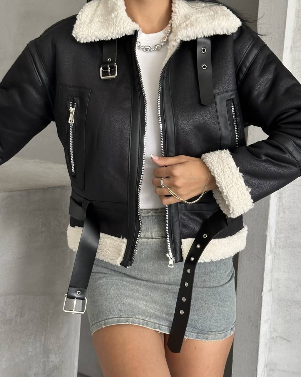 Biker Jacket With Zipper Pockets – Brand: My Jest Fashion – Women & Kids, Baby Clothes Wholesale – TheBS Women