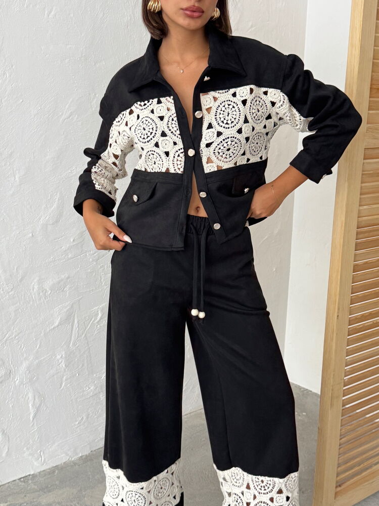 Patchwork Shacket Jacket – Brand: Topshow – Women & Kids, Baby Clothes Wholesale – TheBS Women