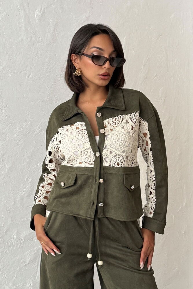 Green Elegant Casual Shirt Jacket - Brand: Topshow - Women & Kids, Baby Clothes Wholesale - TheBS Women