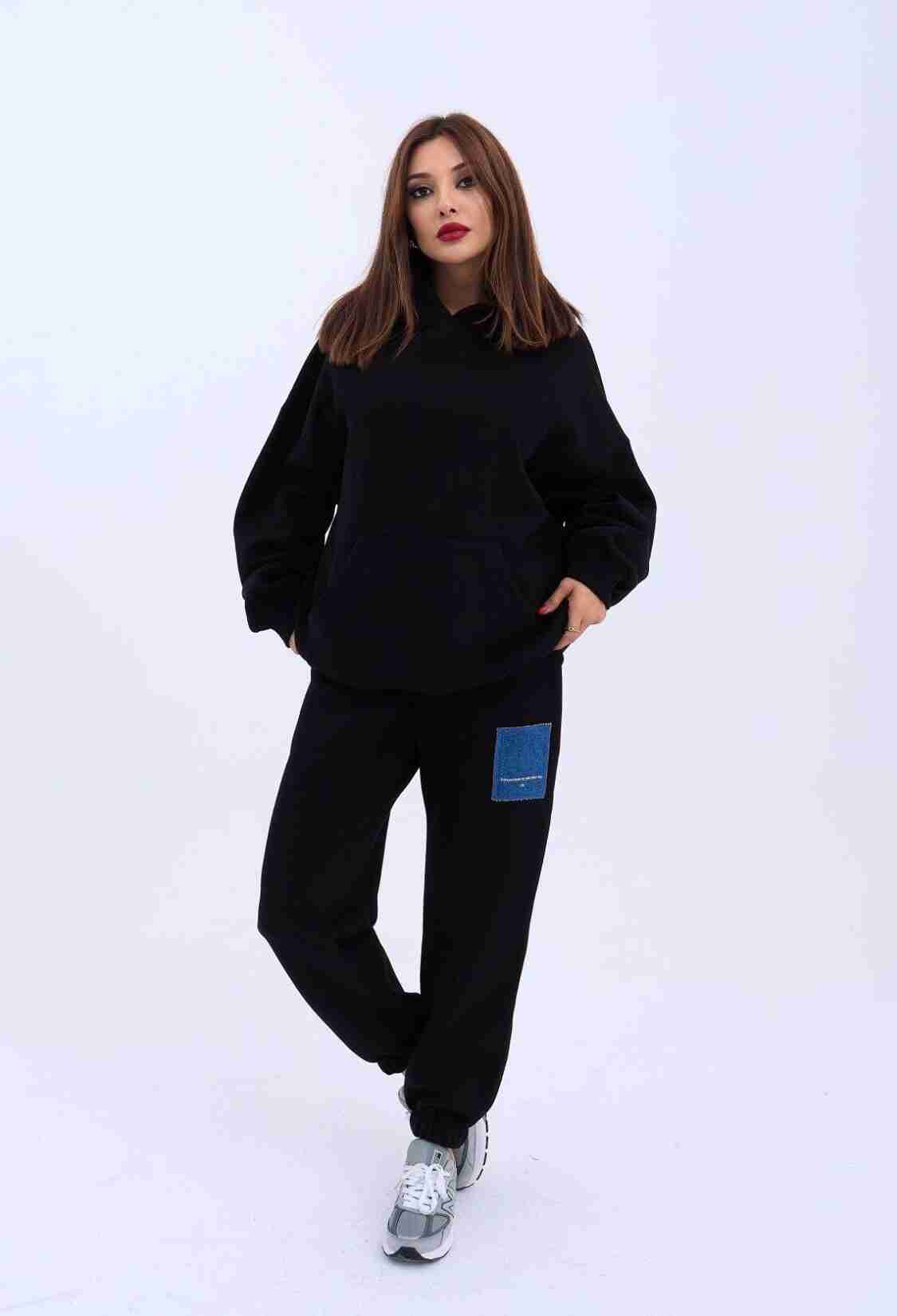 Black Tracksuit With Balloon Jogger Pants - Brand: Fame - Women & Kids, Baby Clothes Wholesale - TheBS Women