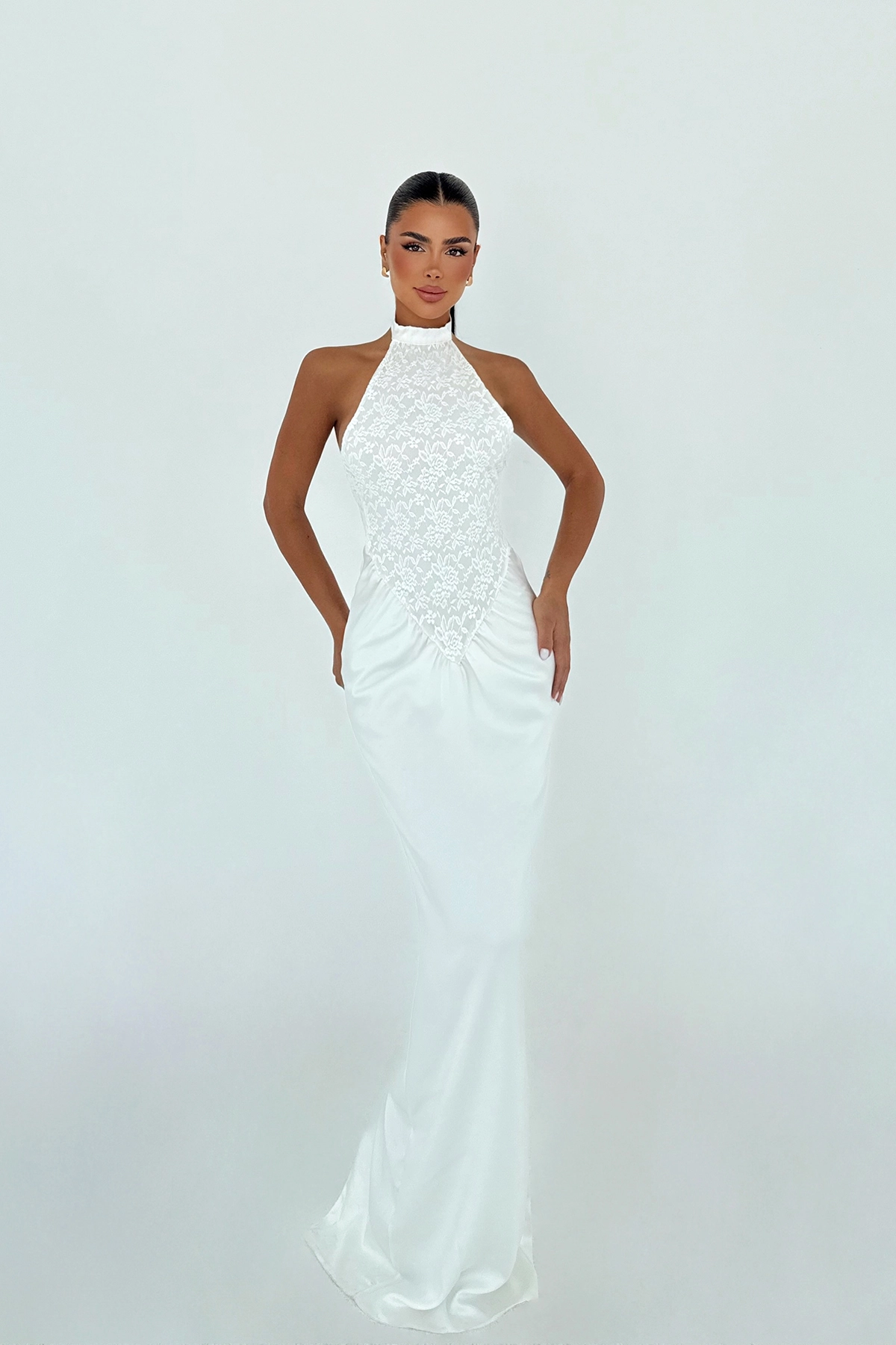 ElegantBodycon Dress With Floral Halter Neck – Brand: EYYO ATELIER – Women & Kids, Baby Clothes Wholesale – TheBS Women