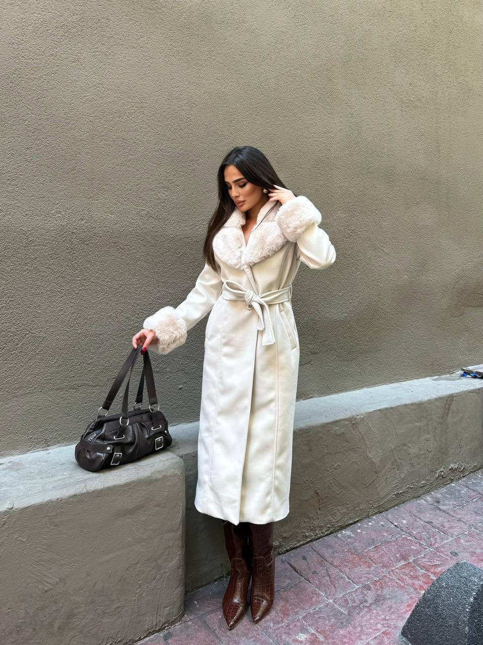 White Elegant Wrapover Fur Coat – Brand: My Jest Fashion – Women & Kids, Baby Clothes Wholesale – TheBS Women