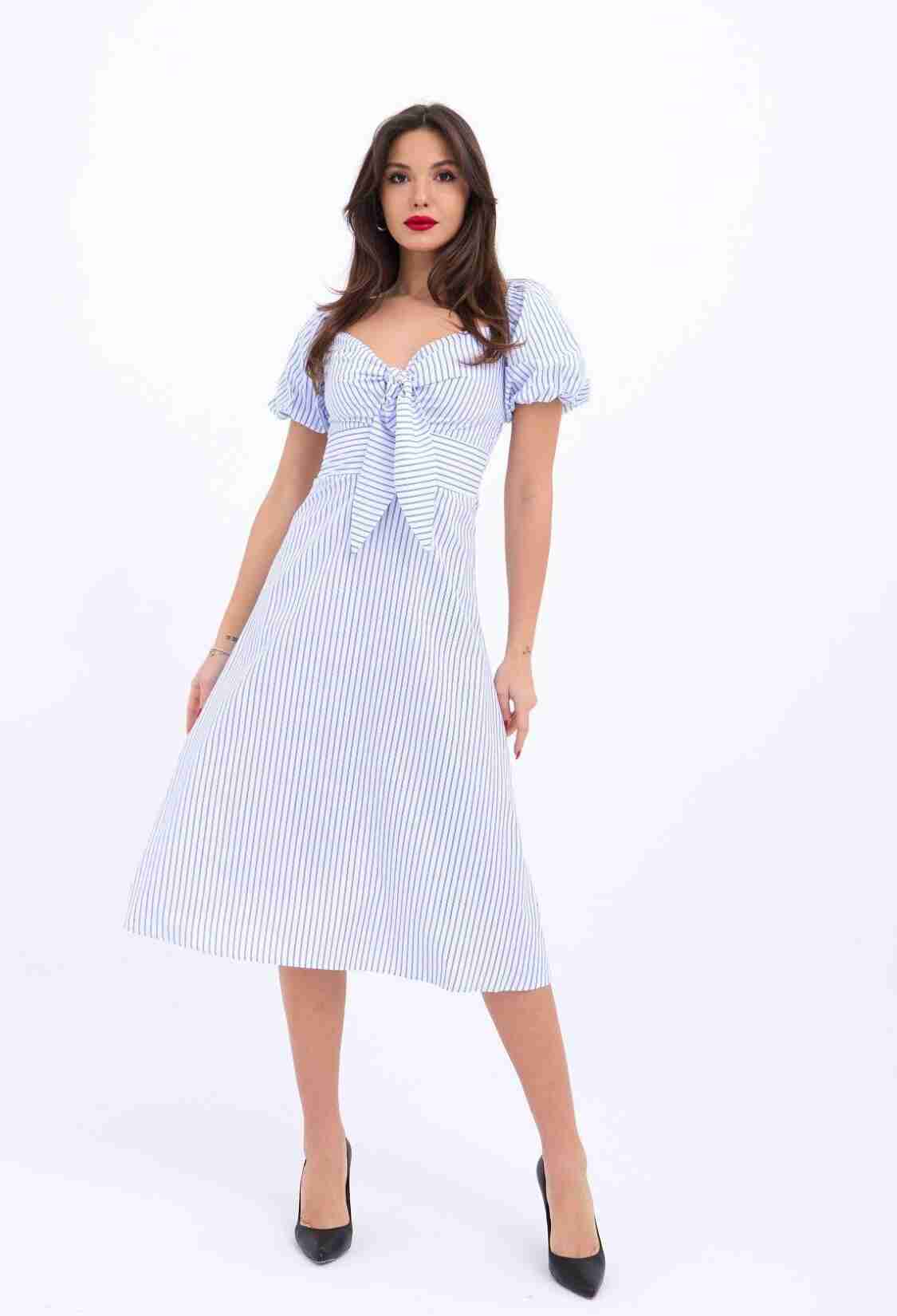 Striped Dress - Multicolor - Brand: Fame - Women & Kids, Baby Clothes Wholesale - TheBS Women