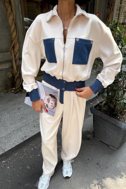 Beige Casual Sport Streetwear Set – Brand: Sobe Istanbul – Women & Kids, Baby Clothes Wholesale – TheBS Women