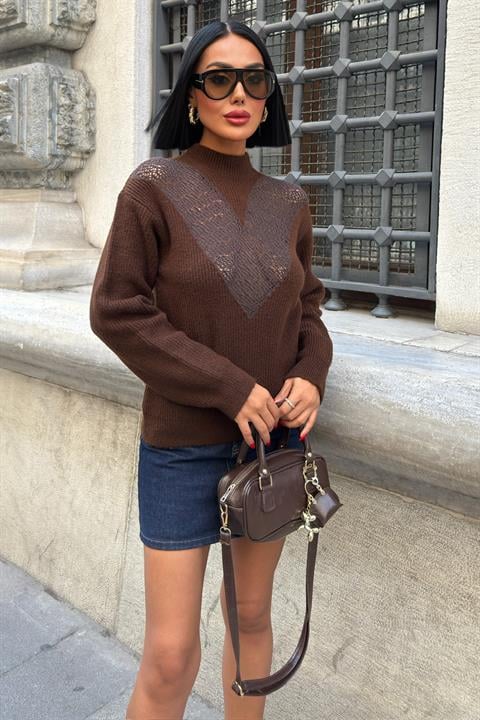 Sweater With High Neck And Regular Fit - Brand: Sobe Istanbul - Women & Kids, Baby Clothes Wholesale - TheBS Women