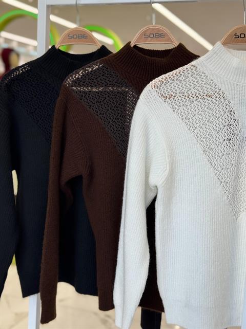 Sweater With High Neck And Regular Fit – Brand: Sobe Istanbul – Women & Kids, Baby Clothes Wholesale – TheBS Women