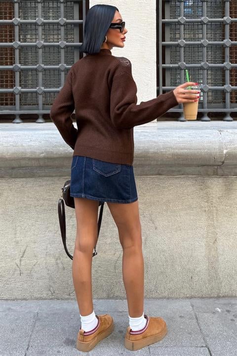 Sweater With High Neck And Regular Fit – Brand: Sobe Istanbul – Women & Kids, Baby Clothes Wholesale – TheBS Women