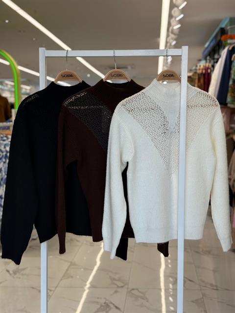 Sweater With High Neck And Regular Fit – Brand: Sobe Istanbul – Women & Kids, Baby Clothes Wholesale – TheBS Women