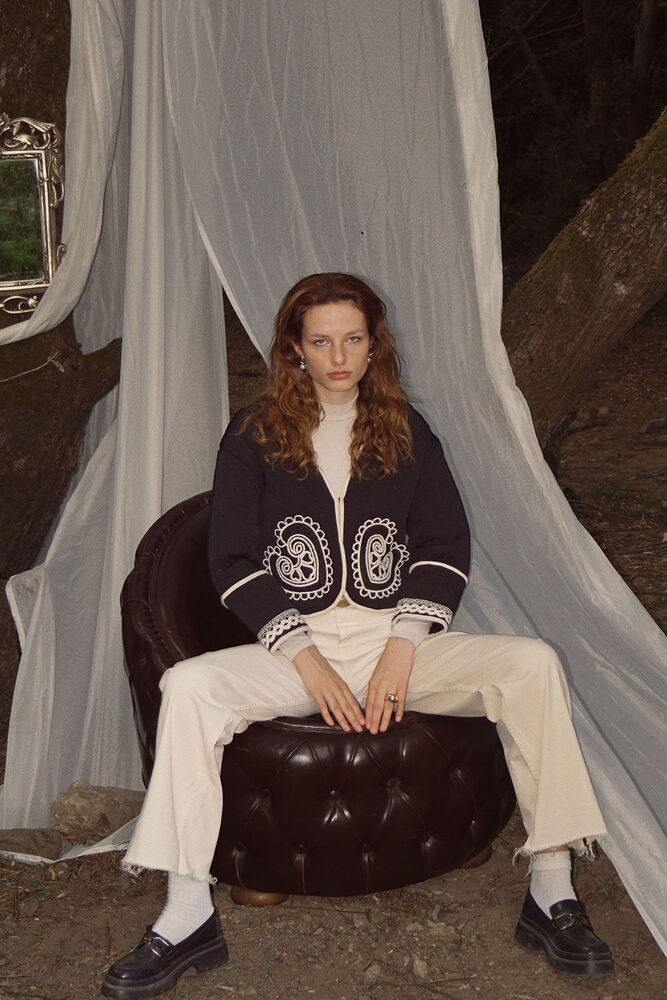 Black Ethnic Shacket Jacket With V-Neck Collar - Brand: Topshow - Women & Kids, Baby Clothes Wholesale - TheBS Women