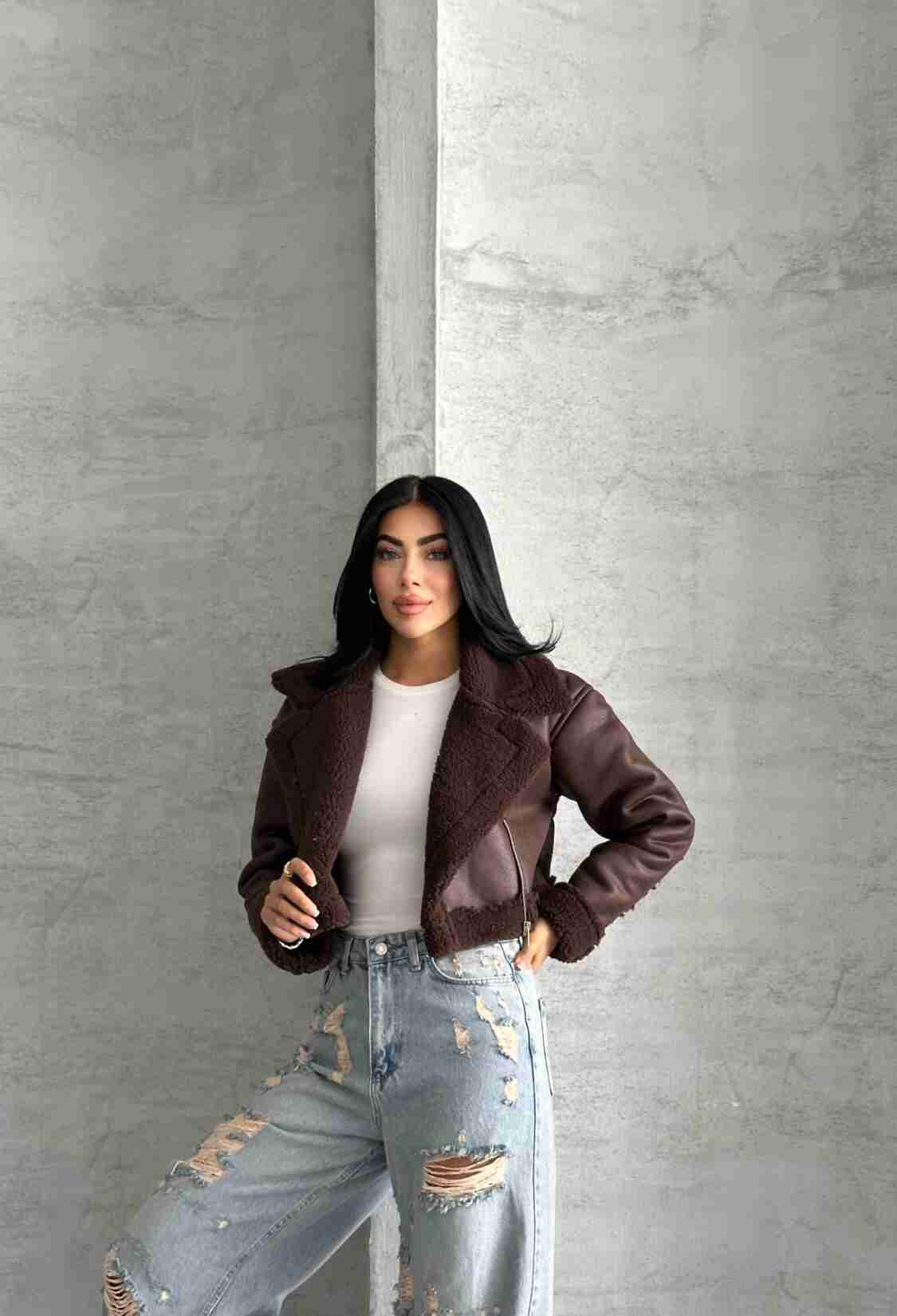 Aviator Jacket With Notched Collar - Brand: My Jest Fashion - Women & Kids, Baby Clothes Wholesale - TheBS Women