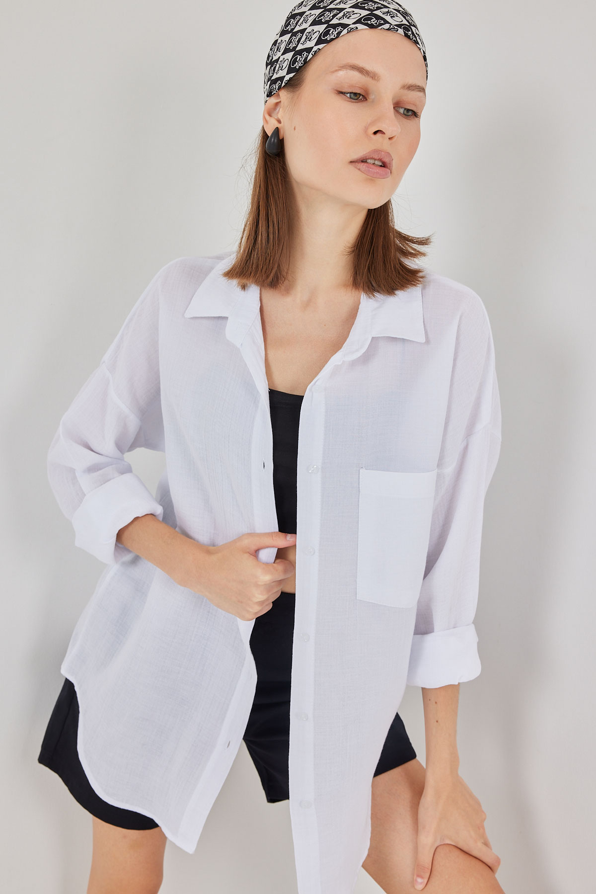 Oversized Casual Buttoned Shirt - Brand: Bigdart - Women & Kids, Baby Clothes Wholesale - TheBS Women