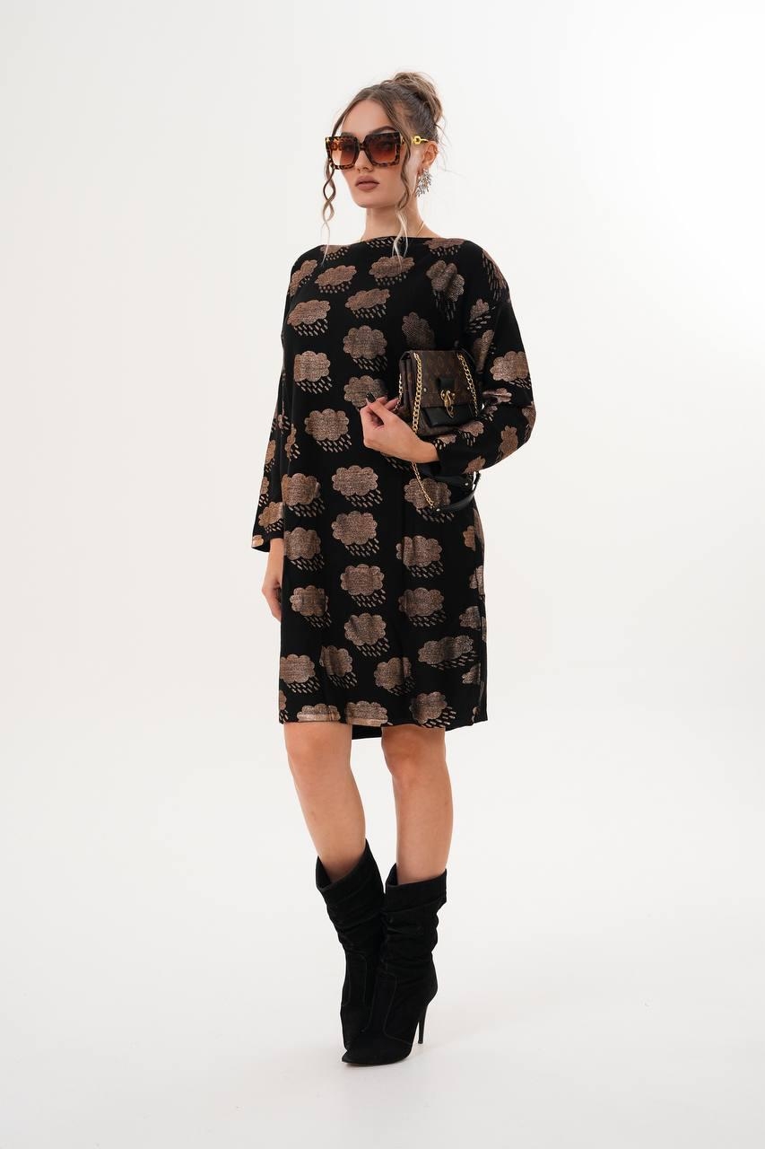 Elegant Black Shift Dress With Long Sleeves - Brand: My Jest Fashion - Women & Kids, Baby Clothes Wholesale - TheBS Women