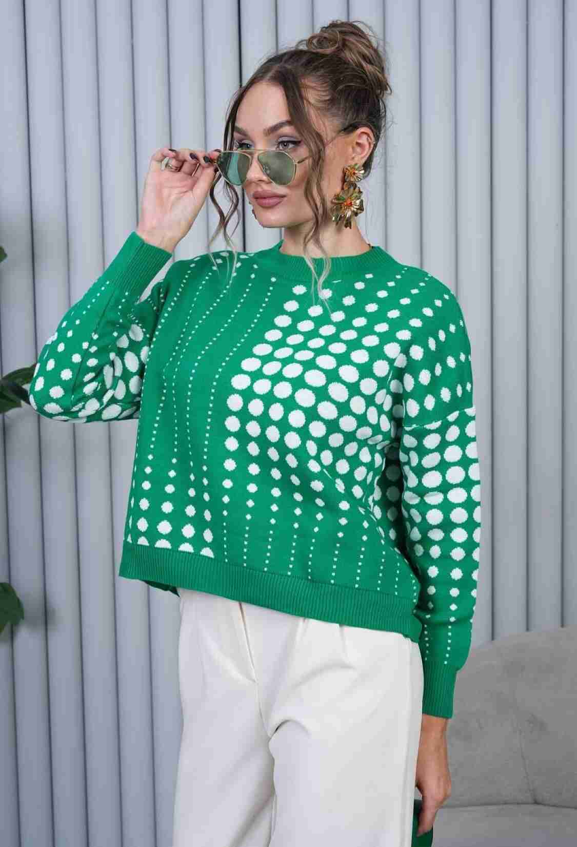 Polka Dot Oversized Fit Sweater - Brand: My Jest Fashion - Women & Kids, Baby Clothes Wholesale - TheBS Women