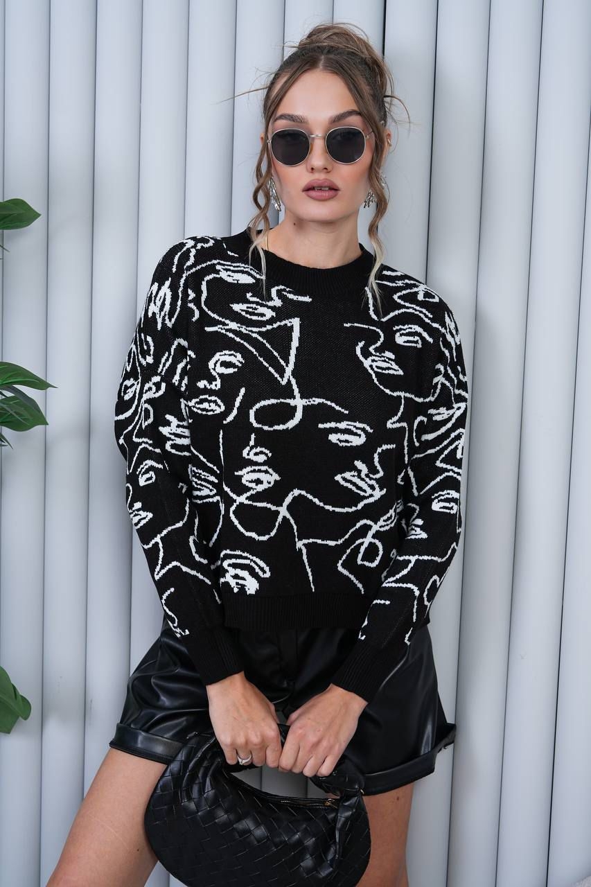 Crew Neck Sweater With Long Sleeves - Brand: My Jest Fashion - Women & Kids, Baby Clothes Wholesale - TheBS Women