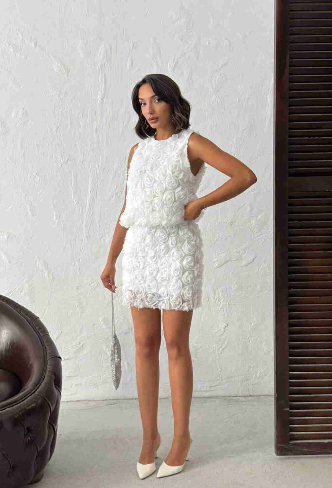 White Elegant Floral Blouse - Brand: Topshow - Women & Kids, Baby Clothes Wholesale - TheBS Women