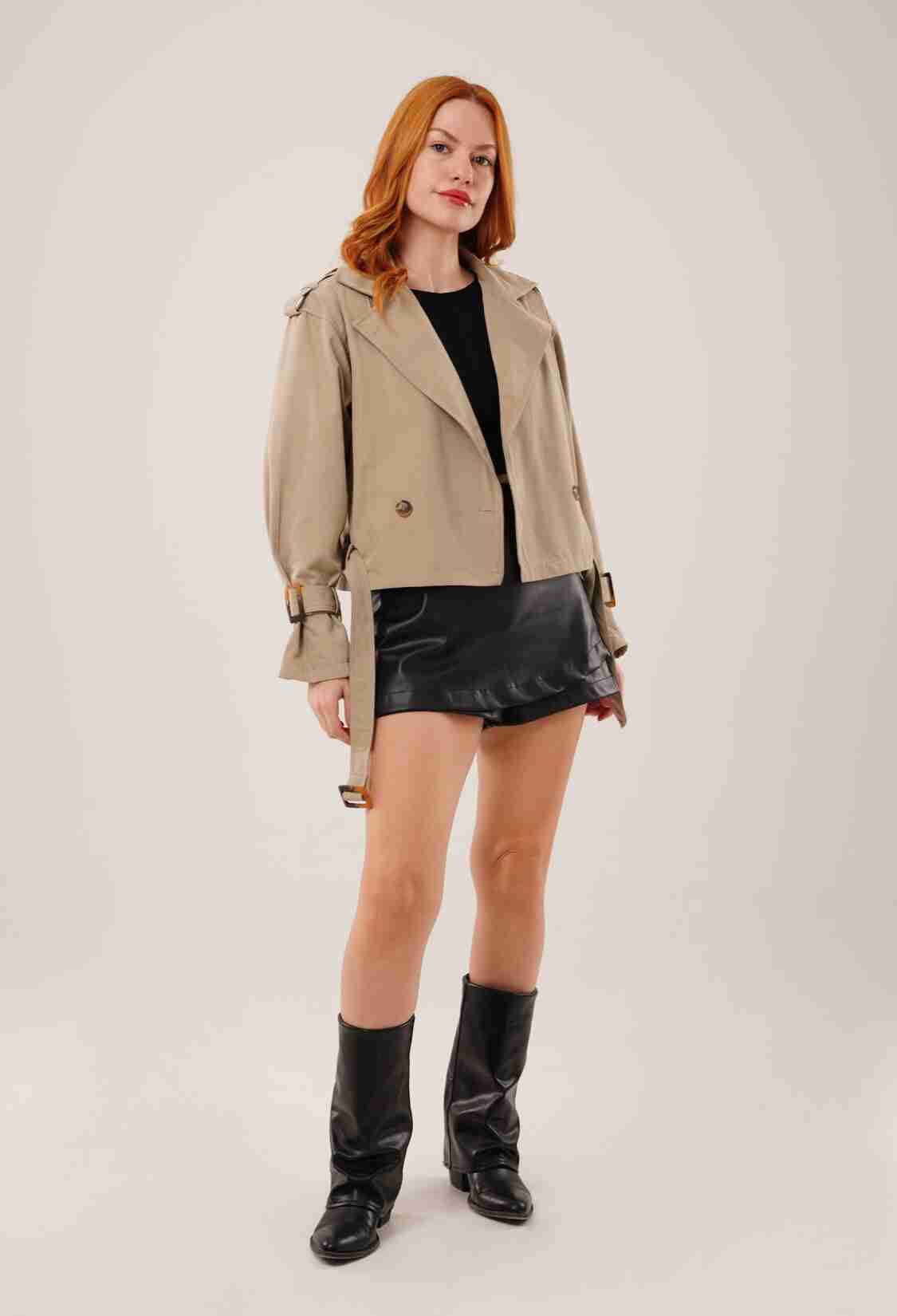 Trenchcoat Classic Single-Breasted Buttoned Coat - Brand: Lustrin - Women & Kids, Baby Clothes Wholesale - TheBS Women