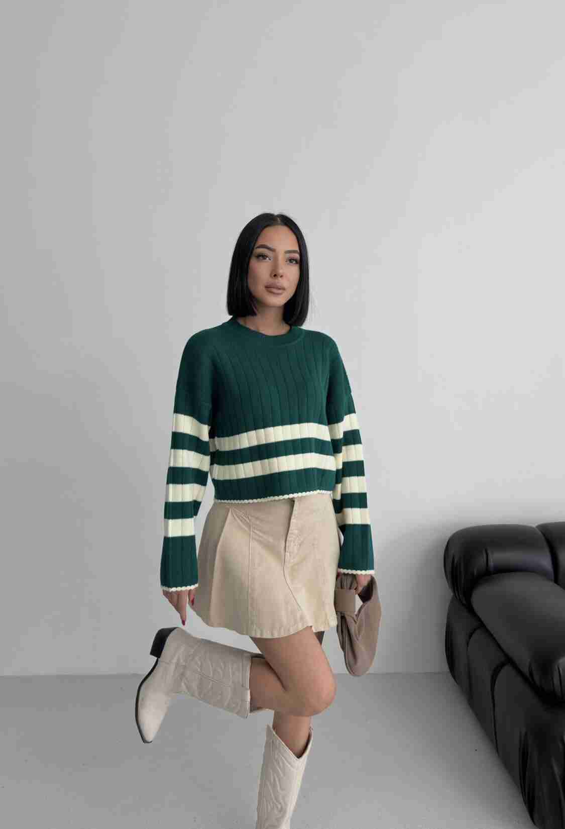 Green Casual Western Sweater - Brand: My Fashion - Women & Kids, Baby Clothes Wholesale - TheBS Women