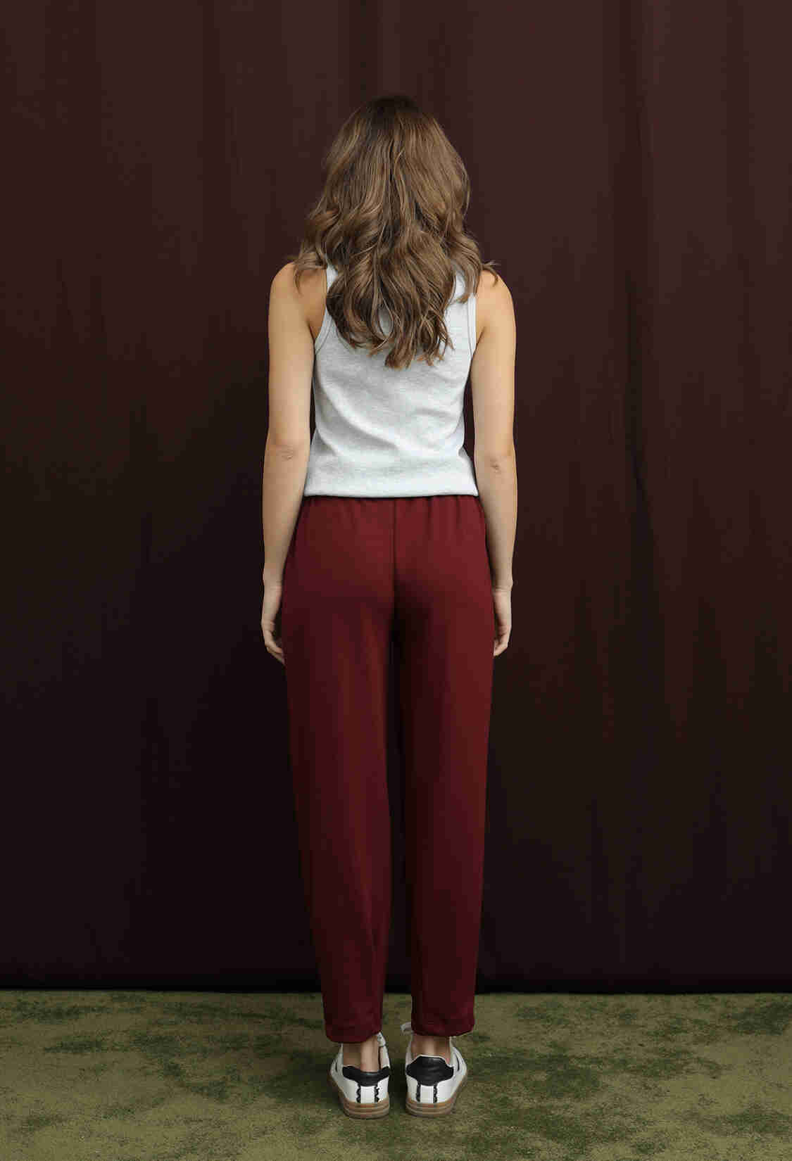 Claret Red Casual Sport Jogger Pants - Brand: Puane - Women & Kids, Baby Clothes Wholesale - TheBS Women