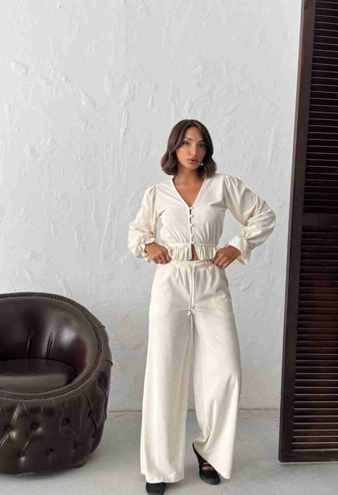 Beige Casual Elegant Modest Buttoned Shirt - Brand: Topshow - Women & Kids, Baby Clothes Wholesale - TheBS Women