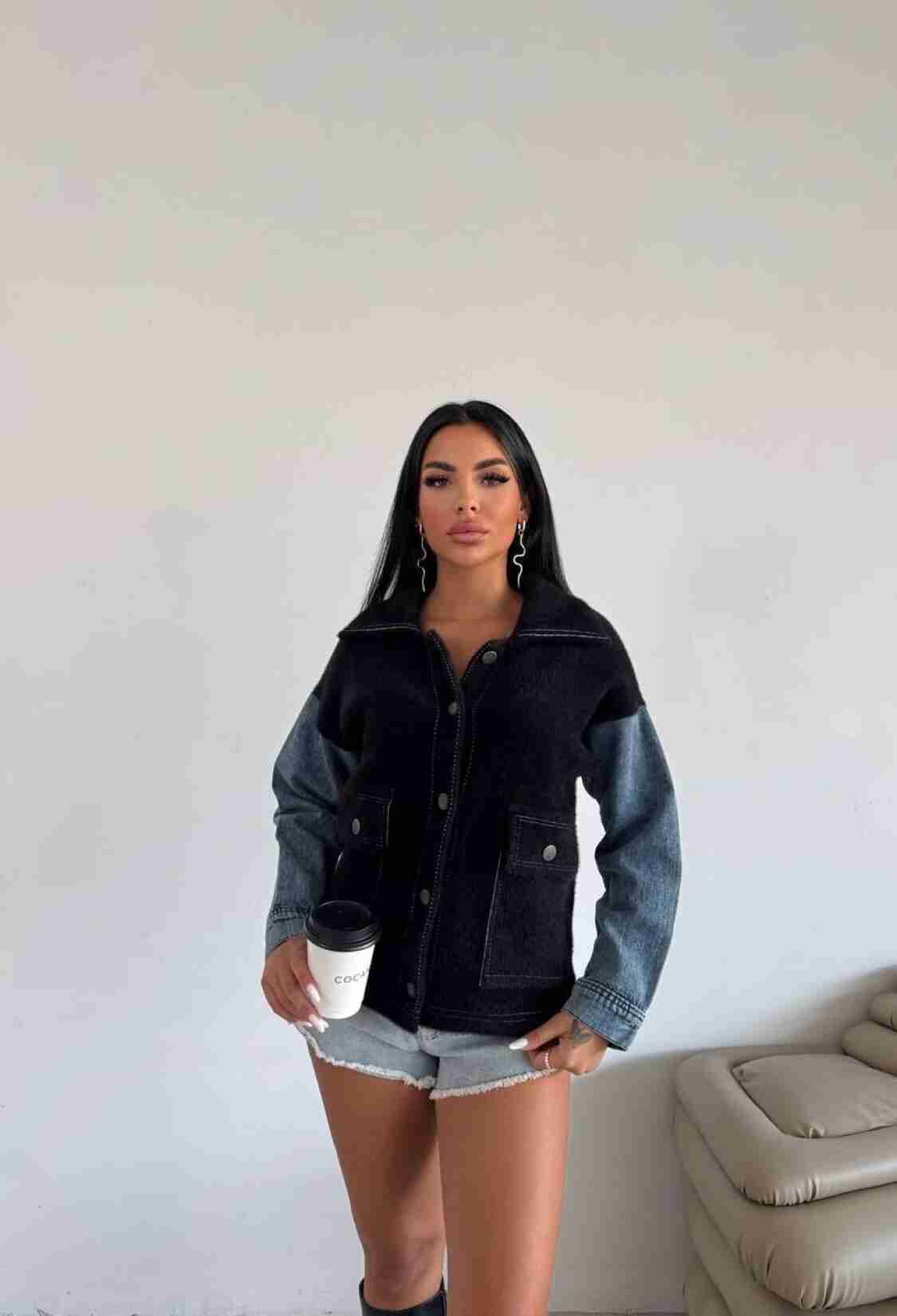 Casual Vintage Color Block Overshirt Jacket - Brand: My Jest Fashion - Women & Kids, Baby Clothes Wholesale - TheBS Women