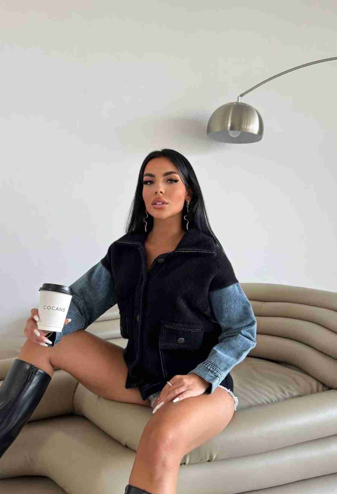 Casual Vintage Color Block Overshirt Jacket - Brand: My Jest Fashion - Women & Kids, Baby Clothes Wholesale - TheBS Women