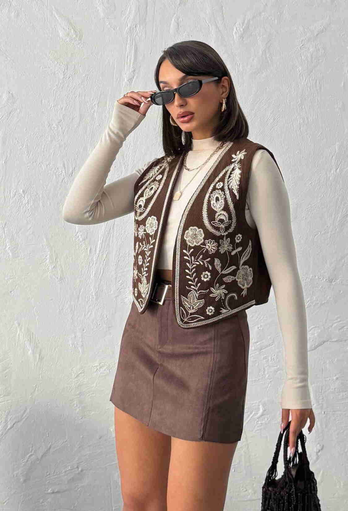 Ethnic Floral Open Front Vest - Brand: Topshow - Women & Kids, Baby Clothes Wholesale - TheBS Women