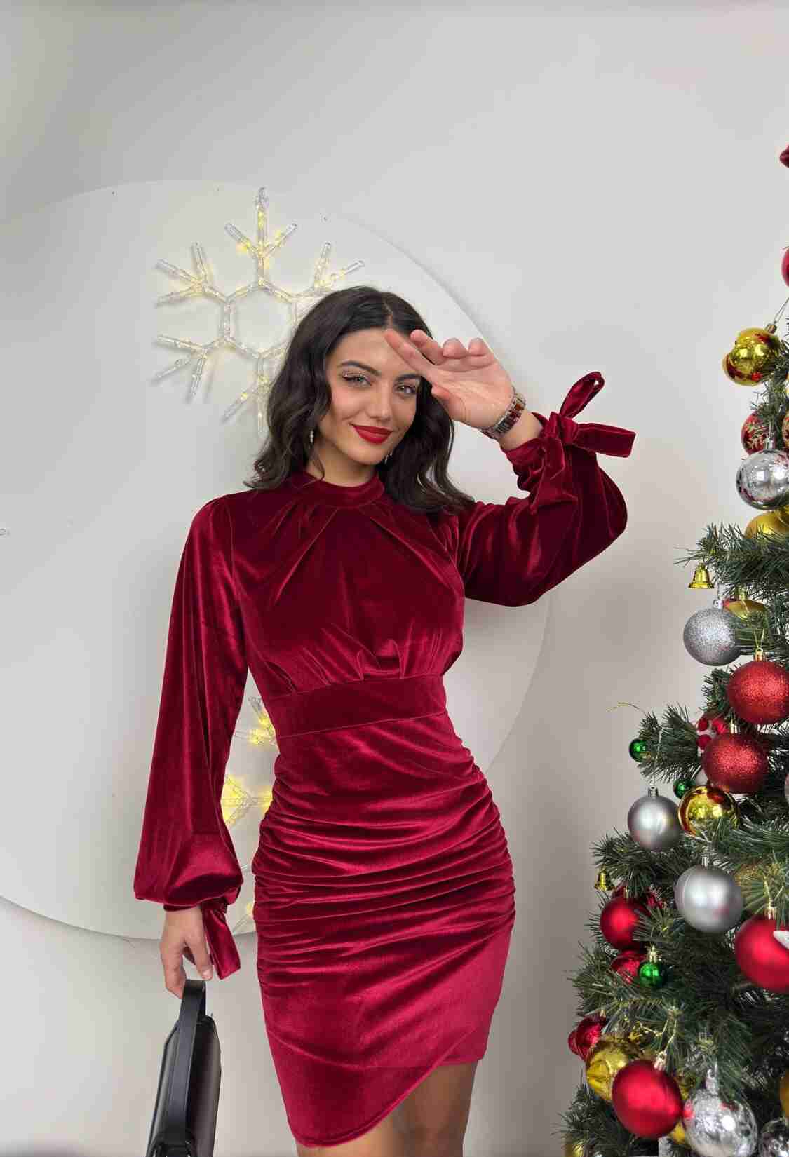 Velvet Dominant Collar Dress - Brand: Miss Janell - Women & Kids, Baby Clothes Wholesale - TheBS Women