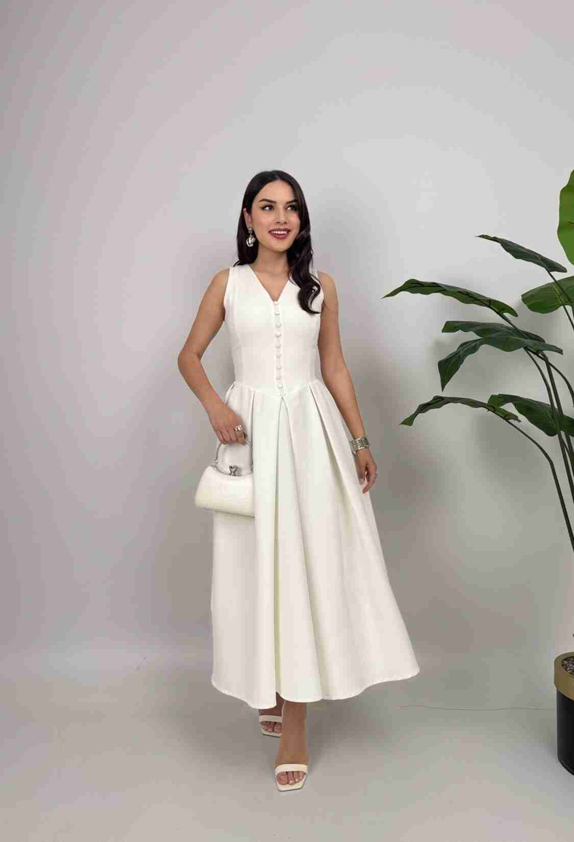 ElegantFit And Flare Midi Dress - Brand: Miss Janell - Women & Kids, Baby Clothes Wholesale - TheBS Women