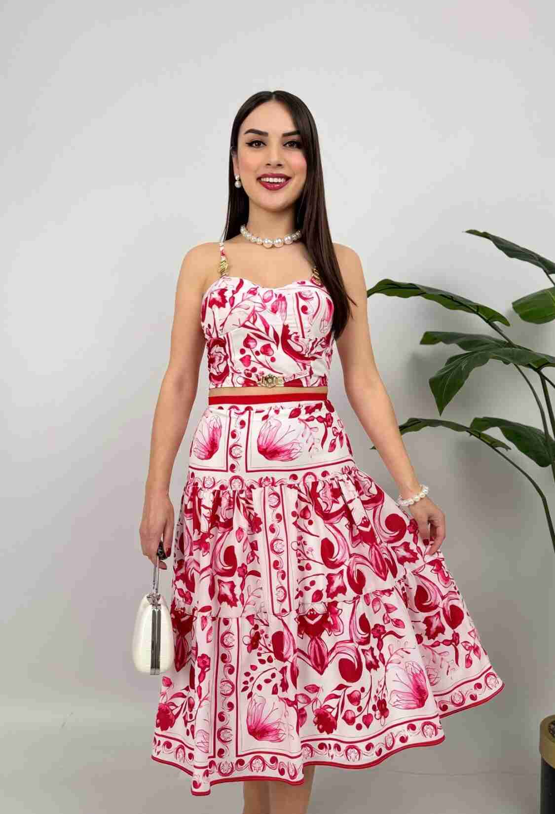 Flared Midi Skirt High Waist Zip Up - Brand: Miss Janell - Women & Kids, Baby Clothes Wholesale - TheBS Women
