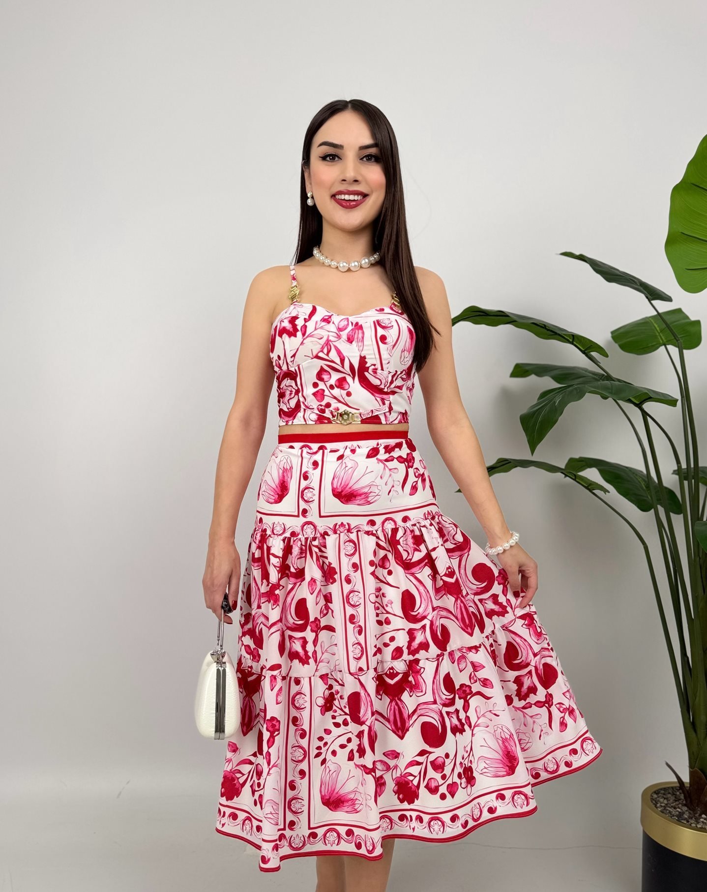 Flared Midi Skirt High Waist Zip Up - Brand: Miss Janell - Women & Kids, Baby Clothes Wholesale - TheBS Women