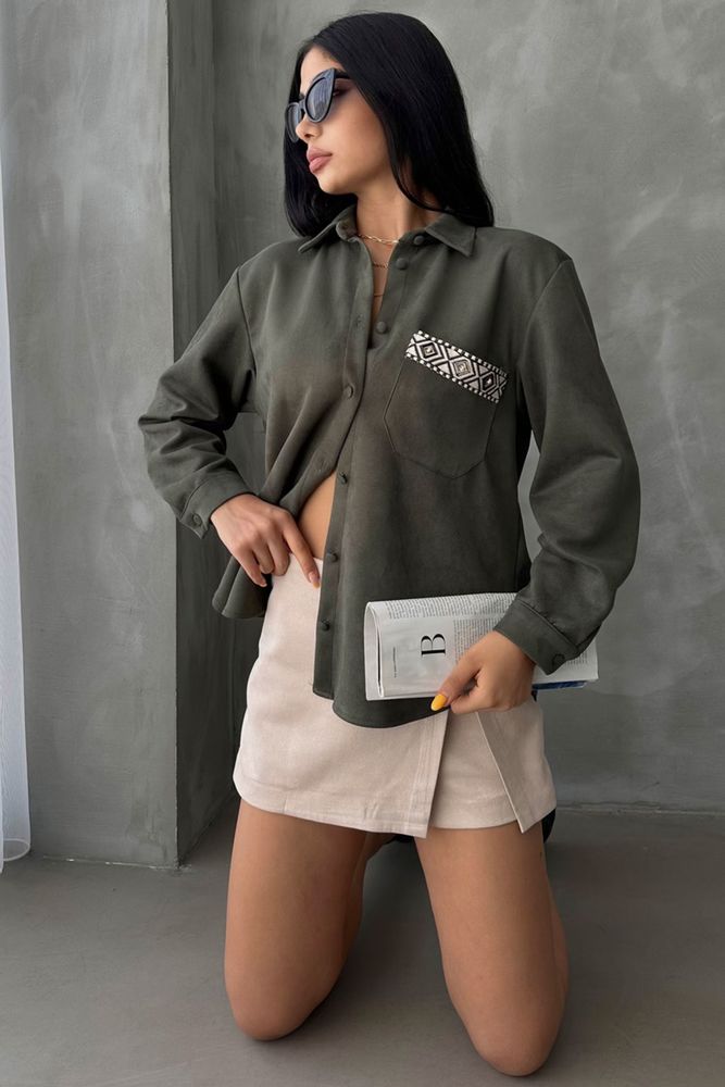 Suede Shirt - Brand: Topshow - Women & Kids, Baby Clothes Wholesale - TheBS Women